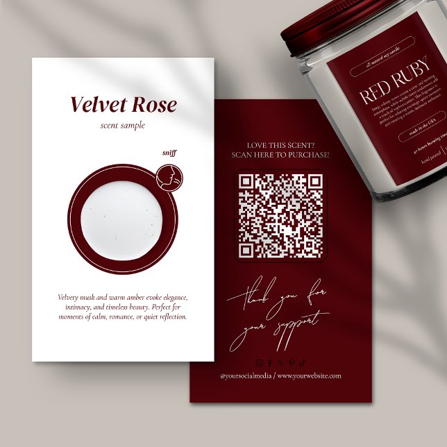 Carte de visite QR pour échantillon de parfum de b (Créateur téléchargé)