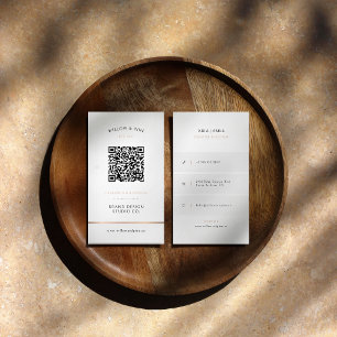 Carte de visite QR professionnelle minimaliste mod