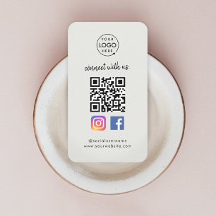 Carte De Visite QR scan to Connect   Instagram