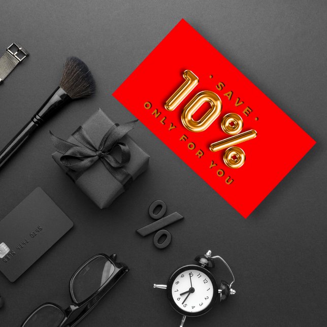 Carte De Visite QRCODE 10%OFF Remise Boutique en ligne EtsyRed Gol (Créateur téléchargé)