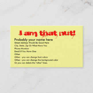 Carte de visite Quad Nut ATV
