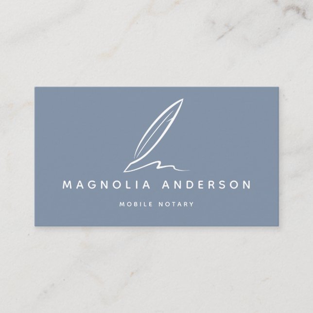 Carte De Visite Qualité du noeud mobile | Blanc bleu (Devant)