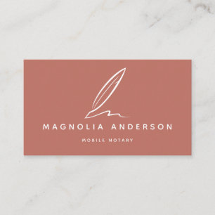 Carte De Visite Qualité du noeud mobile Terracotta