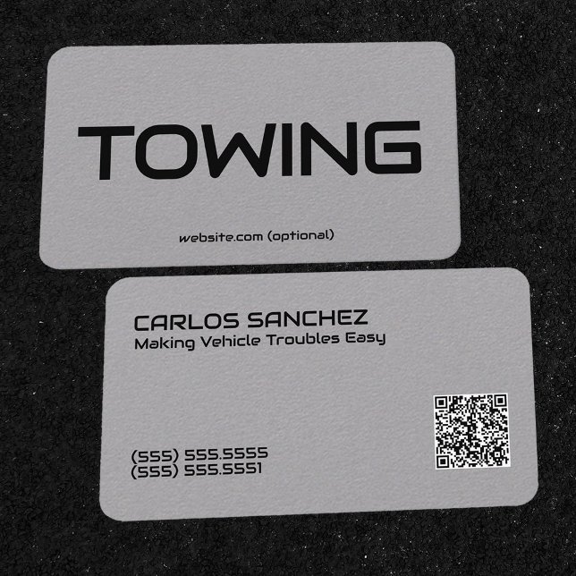 Carte De Visite Qualité QR Premium personnalisée (Towing Custom QR Premium Cards)