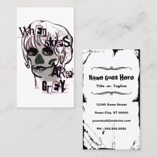 Carte De Visite quand le ciel est gris squelette
