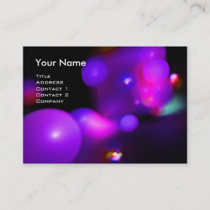 Carte De Visite QUANTUM BUBBLES MONOGRAM Vibrant bleu