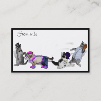 Carte De Visite Quatre Chatons En Jeu