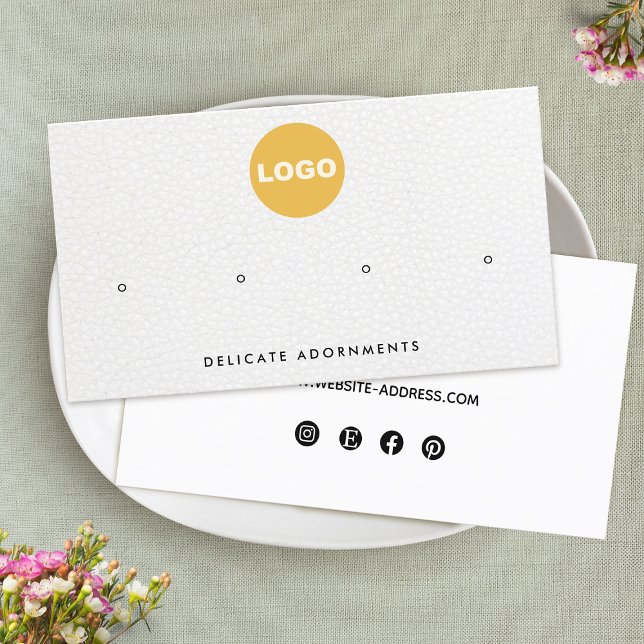 Carte De Visite Quatre Coins 4 Trous Ajouter Logo Porte-oreilles (Créateur téléchargé)