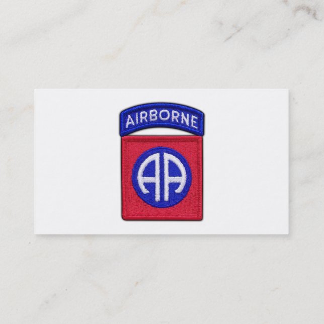 Carte De Visite quatre-vingt-deuxième La division aéroportée d'ABN (Dos)