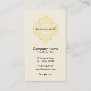 Carte De Visite Quatrefoil jaune