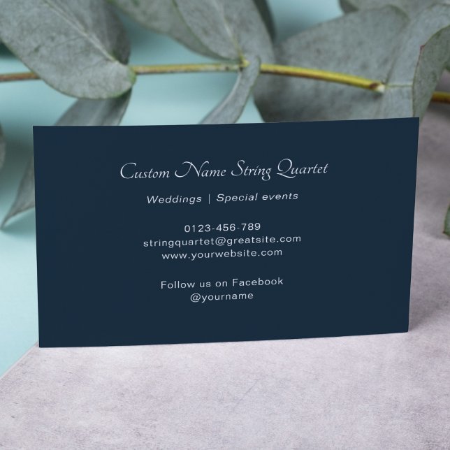 Carte De Visite Quatuor à cordes Musicien professionnel Marine Ble (Créateur téléchargé)