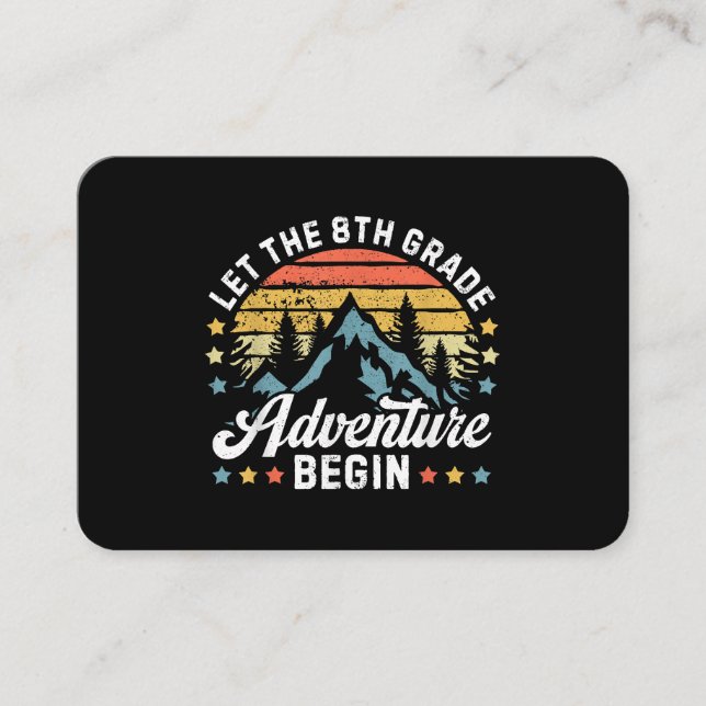 Carte De Visite Que l'aventure de 8e année commence retour à l'éco (Devant)