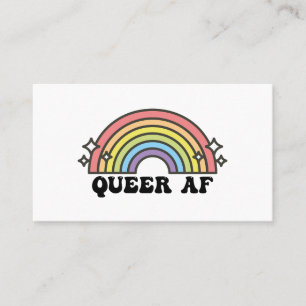 Carte De Visite Queer AF Gay pride Lesbian Trans Bisexual LGBTQ