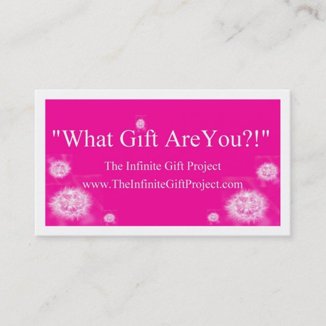 Carte De Visite "Quel cadeau sont vous ? ! " (Devant)