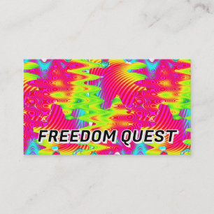 Carte De Visite QUEST LIBERTÉ ( vous pouvez modifier les mots )