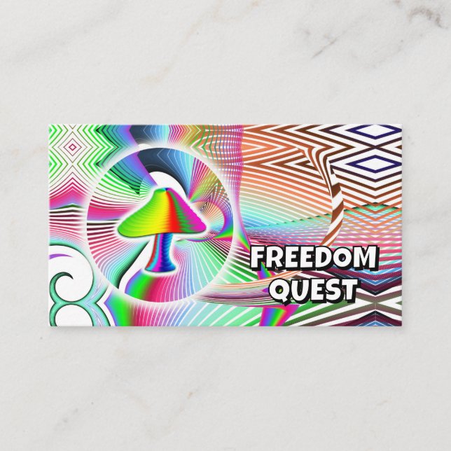 Carte De Visite QUEST LIBERTÉ ( vous pouvez modifier les mots ) (Devant)