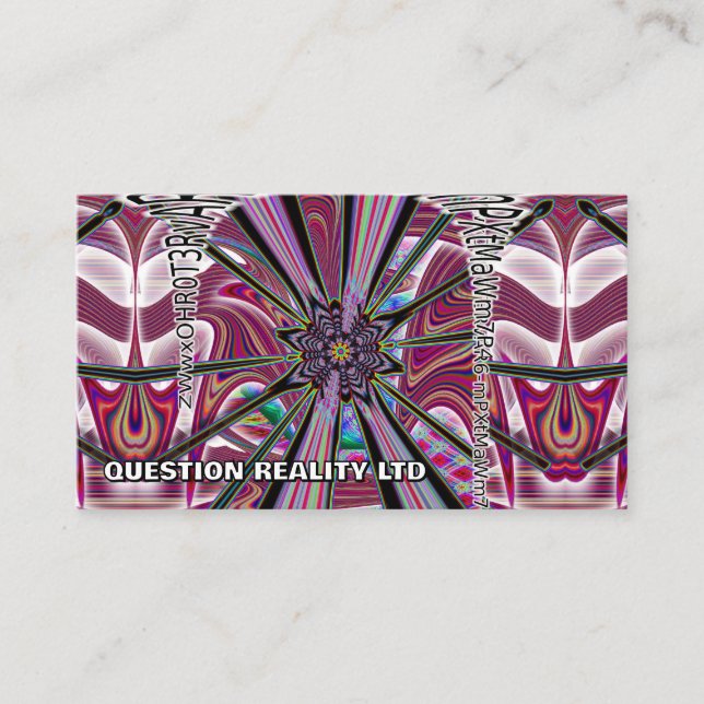 Carte De Visite QUESTION REALITY LTD (vous pouvez modifier les mot (Devant)