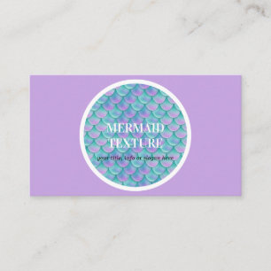 Carte De Visite Queue de sirène pastel sarcelle violet
