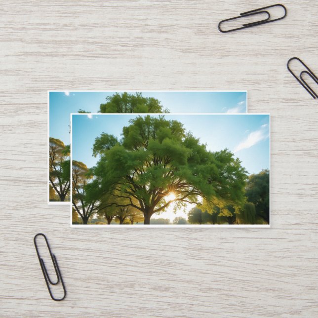 Carte De Visite Quiet Time With a Big Tree  (Devant/Arrière en situation)