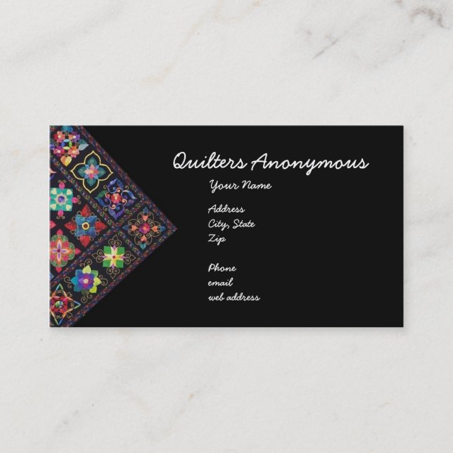 Carte De Visite Quilters anonyme (Devant)