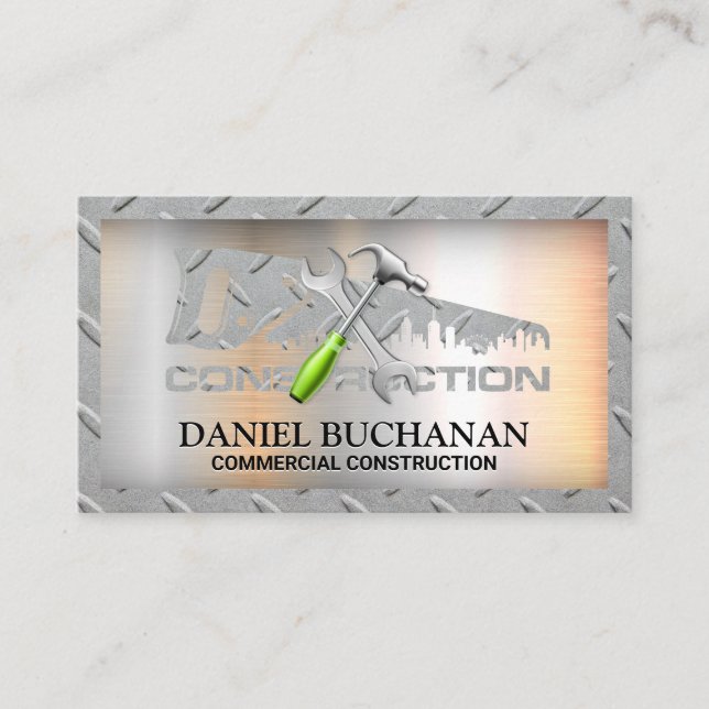 Carte De Visite quincaillerie de construction | acier (Devant)