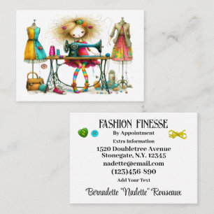 Carte De Visite Quirky Seamstress Couture Tailor