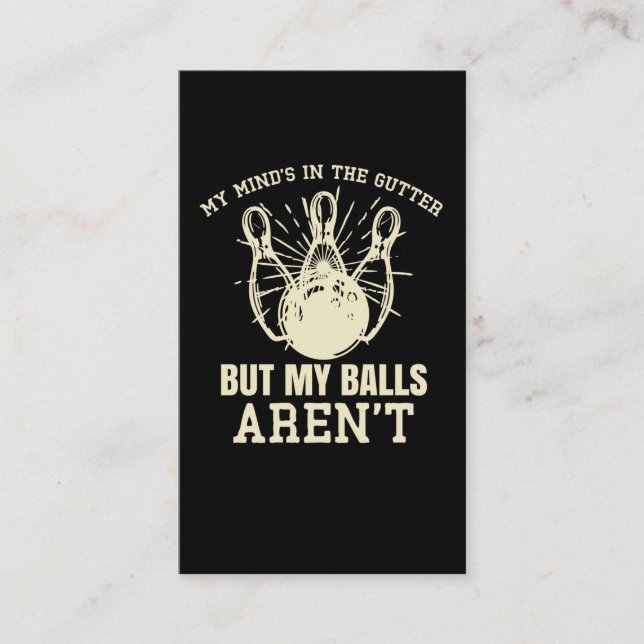 Carte De Visite Quote Bowler Humour Witty Bowling (Devant)