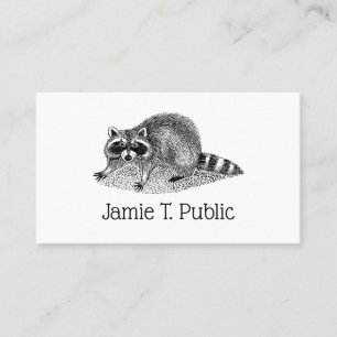 Carte De Visite Raccoon masqué vintage