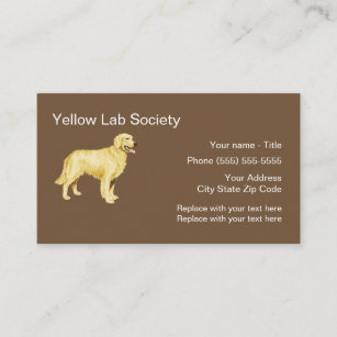 Carte De Visite Race jaune de chien de laboratoire