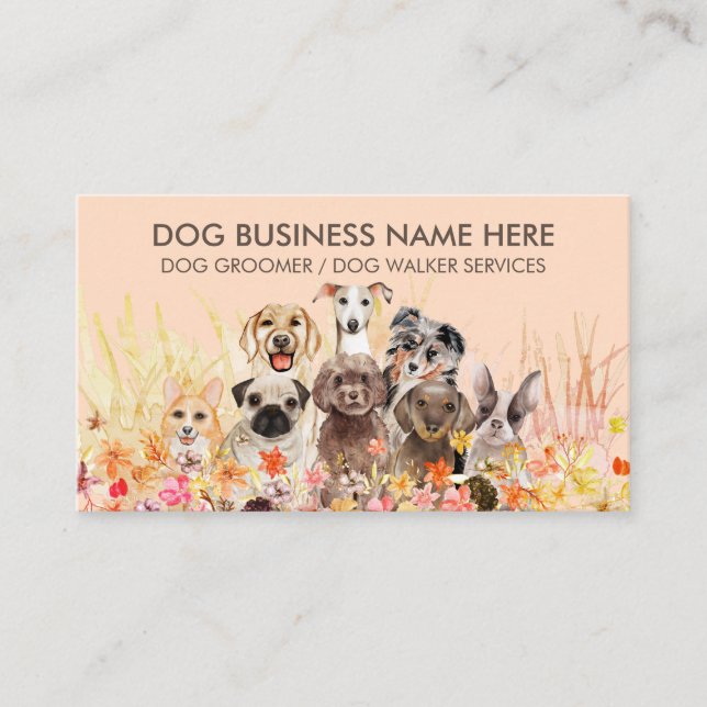 Carte De Visite Races de chiens Garde de chiots (Devant)