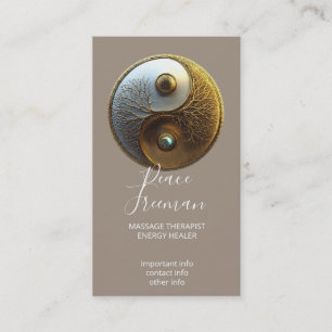 Carte De Visite Racine de l'Harmonie Conception Yin Yang