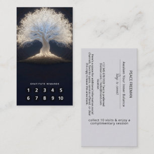 Carte De Visite Racines de la lumière des étoiles Arbre lumineux