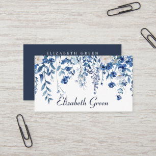 Carte De Visite Radiant Bloom Fleur d'entreprise à l'aquarelle ble
