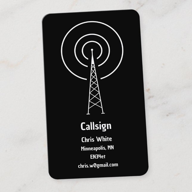 Carte De Visite Radio amateur (Amateur Radio Business Cards)