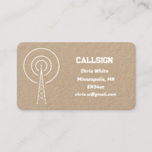 Carte De Visite Radio amateur de jambon