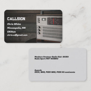 Carte De Visite Radio de jambon amateur