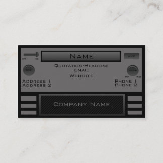 Carte de visite radio rétro, gris