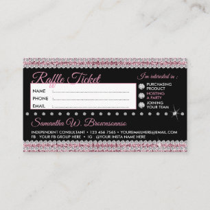 Carte De Visite Raffle Cinq Dollar Bijoux bling