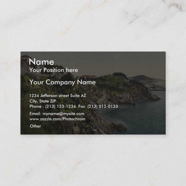 Carte De Visite Raguse, vue de Bella, Dalmatie, Austro-Hongrie (Devant)