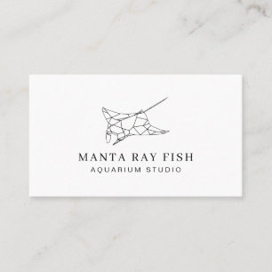 Carte De Visite Raie manta de poissons d'aquarium