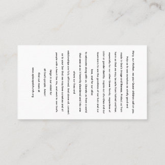 Carte De Visite Rainbow Black Madonna Holy Card