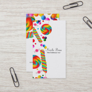 Carte De Visite Rainbow Candy Sweet Shop Boutique sur mesure