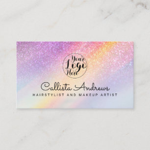 Carte De Visite Rainbow Holographic Parties scintillant Ombre Part