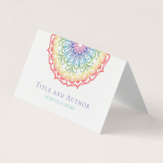 Carte De Visite Rainbow Ombre Mandala Ladies Pride Hair Styliste