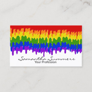 Carte De Visite Rainbow Paint Drivers Peinture Designer Personnali