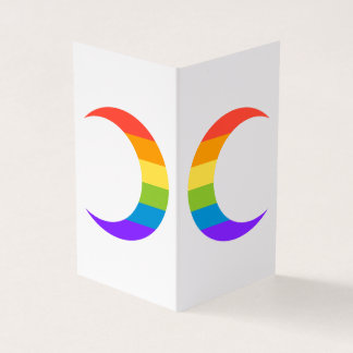 Carte De Visite Rainbow Pride Crescent Moons Greeting Card