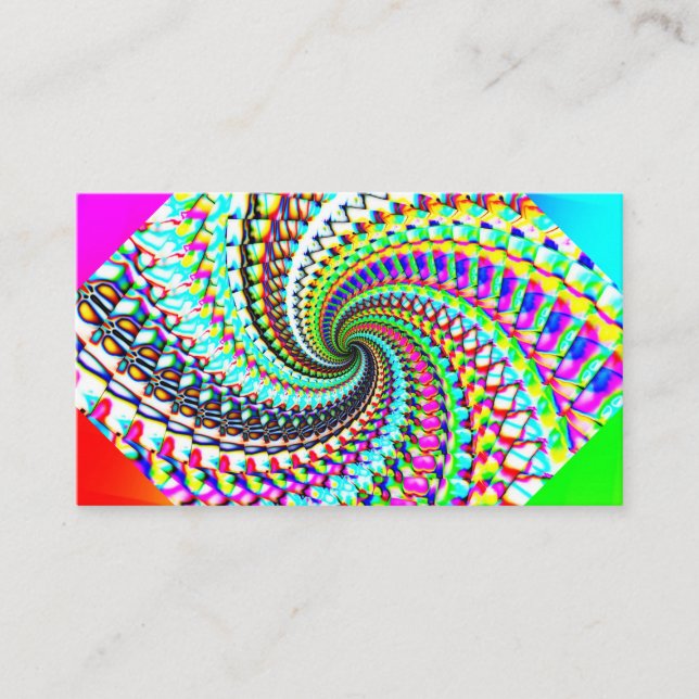 Carte De Visite Rainbow Spiral (vous pouvez ajouter des mots) (Devant)