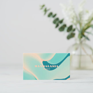 Carte De Visite Rainbow Wave Motif pour minimaliste moderne