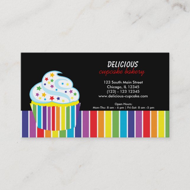 Carte De Visite Rainbows Bakery (Devant)