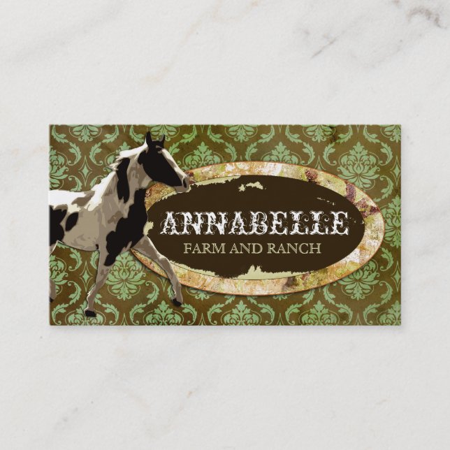 Carte De Visite Ranch | de cheval de la CHROMATOGRAPHIE GAZEUSE | (Devant)